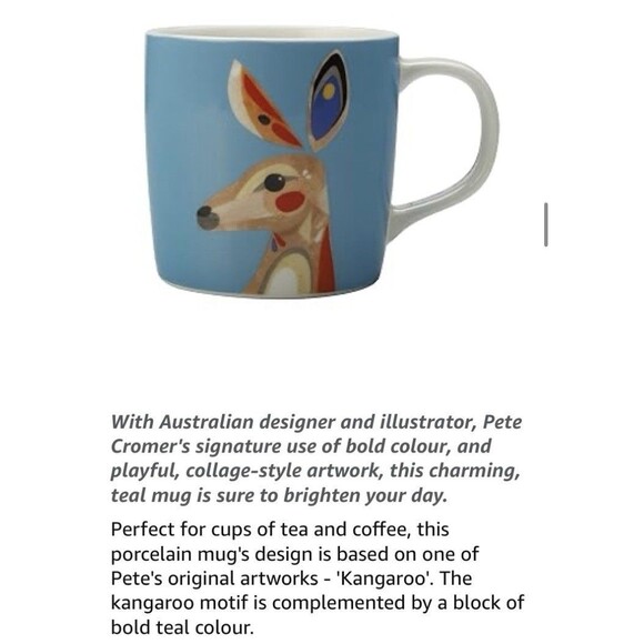 Maxwell & Williams: Pete Cromer Wildlife 12 oz. Ceramic Kangaroo Coffee Mug Cup - Picture 10 of 16